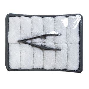Serviettes jetables parfumées au citron pour avion, 12 pièces, <span class=keywords><strong>avec</strong></span> clips, pour le visage et les mains - Product Image 1