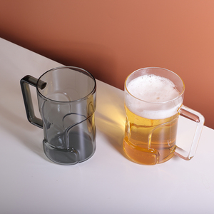 Bicchiere da Birra in Vetro Borosilicato da 16oz con Logo Personalizzato, Decalcomania, Trasparente, per <span class=keywords><strong>Birre</strong></span> <span class=keywords><strong>Artigianali</strong></span>, <span class=keywords><strong>Regalo</strong></span> Aziendale Sostenibile con Manico - Product Image 5