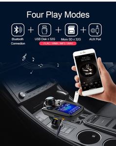 AGETUNR-transmisor FM T11D V5.0 con Bluetooth para coche, kit de manos libres con pantalla a color TFT de 1,8 pulgadas, reproductor de música MP3 AUX - Product Image 5