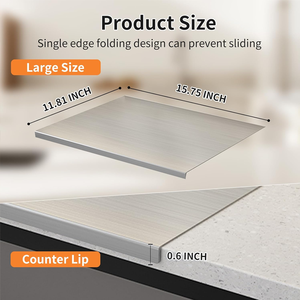 <span class=keywords><strong>Planche</strong></span> à découper personnalisée avec rebord de comptoir, <span class=keywords><strong>planche</strong></span> à découper en titane, <span class=keywords><strong>planche</strong></span> à découper en métal, <span class=keywords><strong>planche</strong></span> à découper en acier inoxydable pour la cuisine - Product Image 2