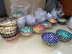 ชามเปลือกมะพร้าวขัดเงาอย่างหรูหรา สองด้าน ตกแต่งด้วยงานฝีมือ ทำมือ เป็นมิตรกับสิ่งแวดล้อม สำหรับตกแต่งบ้าน - Product Image 6