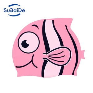 Poisson Design Silicone <span class=keywords><strong>Piscine</strong></span> Bonnet De Bain Bonnet De Bain Approvisionnement D'usine Enfants Bonnets De Bain - Product Image 5