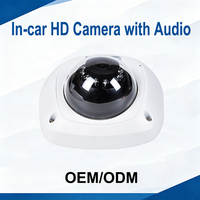 Caméra intérieure de véhicule AHD 1080P avec microphone audio, objectif de précision 2,5 mm, vision nocturne Starlight, dôme pour flotte de taxis ODM/OEM