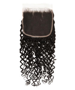 6x6 pour HD dentelle fermeture profonde bouclés Remy cheveux tissage 100% cheveux humains vierges brésilien vague lâche 8 pouces étiré Machine - Product Image 3