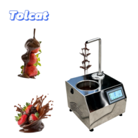 Fontaine à chocolat de table compacte avec distributeur et bec verseur, machine à faire fondre et pulvériser le chocolat de qualité supérieure
