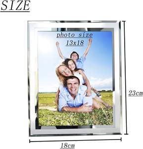 Cadres photo personnalisés en cristal de luxe, or et argent, 4x6, 5x7, 8x10, présentoir de table, vertical et horizontal, décoration intérieure - Product Image 3