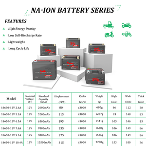 SelianEnergy 12V 7.8Ah 딥 사이클 오토바이 시작 배터리 78Wh CCA235 전기 스쿠터 세발 자전거 용 나트륨 이온 배터리 시작 - Product Image 5