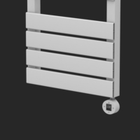 Radiateur mural électrique gris mat pour serviettes, à panneau plat, pour salle de bain et chauffage domestique