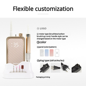 เครื่องเจียรเล็บไร้แปรงถ่าน 35000 รอบต่อนาที รับทำโลโก้ แบรนด์ส่วนตัว เครื่องเจียรเล็บไฟฟ้า อุปกรณ์ทำเล็บมืออาชีพสำหรับร้านเสริมสวย - Product Image 4