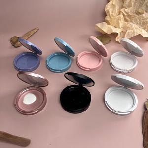 Astuccio Rotondo Doppio Strato Magnetico per Polveri, Contenitore Portatile per Campioni Cosmetici, Vasetto Vuoto per Ombretto e Fard con Specchio - Product Image 1