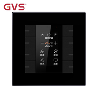 Capteur à bouton-poussoir multifonction KNX 4 voies pour système de contrôle de bâtiment mural sécurisé