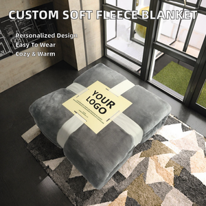 ผ้าห่มนวมพิมพ์ลายตามสั่งสำหรับขายส่ง ผ้าห่มนุ่ม อุ่นสบาย หรูหรา เหมาะสำหรับใช้บนเครื่องบิน ใช้ในเทศกาลต่างๆ ผ้าฟลานเนลสำหรับเตียงคู่ ฤดูหนาว - Product Image 2