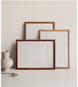 Family Decoration Qianmu Modern Customized Shape Wood Foldable Vertical Wall <strong>Mount</strong> 2-color Silk Screen Printed <strong>Photo</strong> <strong>Frame</strong> - Product Image 5