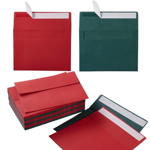 Enveloppes de Noël couleur métallique, auto-adhésives, avec autocollants dorés pour cartes de vœux, invitations, cartes postales - Product Image 2