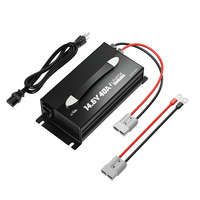 LiTime12V (14.6V) 40A chargeur de batterie professionnel montable solaire Lipo Camping Rechargeable plus longue durée de vie 12V chargeur de batterie