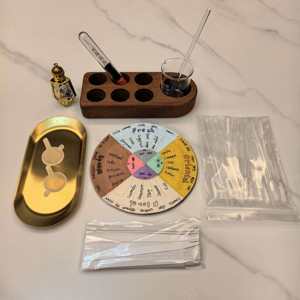 10 Peças Suporte de Armazenamento de Ferramentas para Perfume <span class=keywords><strong>DIY</strong></span>, Organizador de Exibição de Fragrâncias Multifuncional de Madeira Estilo Escandinavo, Cartão de Presente - Product Image 4