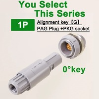Connecteur médical en plastique auto-bloquant Push-Pull IP50, compatible Lemo PAG CAB Plug PKG CKB Socket Série 0P/1P/2P, 2-32 broches