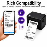 Imprimante d'étiquettes thermiques 4x6 sans fil 120 mm pour colis d'expédition, compatible Android, iOS et Windows, en stock