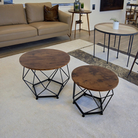 Salon de luxe, 2 pièces, table basse ronde, meubles, plateau en marbre, table d'appoint en métal, table basse moderne