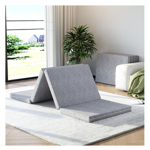 Colchón plegable chino 4, esponja de alta elasticidad con asa, cubierta lavable, <span class=keywords><strong>cama</strong></span> de <span class=keywords><strong>suelo</strong></span> adecuada moderadamente apretada para uso en viajes - Product Image 2