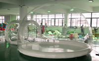 Terrain de jeux gonflable transparent en cristal personnalisé pour enfants, maison à bulles gonflable