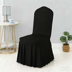 Housse de chaise plissée pour banquet d'hôtel et mariage, en Spandex/Polyester, classique et moderne, imperméable, lavable en machine, vente en gros <span class=keywords><strong>SONYA</strong></span> - Product Image 5