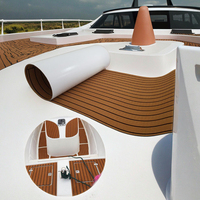 Tapis de sol modernes antidérapants en faux teck Tapis de sol de pont haute densité pour bateaux d'excursion Feuilles de mousse EVA adhésives Techniques brossées imperméables