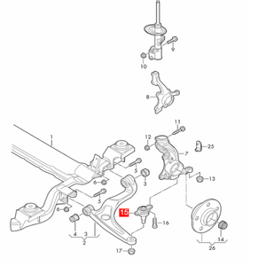 Rotule inférieure de suspension pour V-W <span class=keywords><strong>Transporter</strong></span> 7E0407361A 7E0 407 361 A - Product Image 4