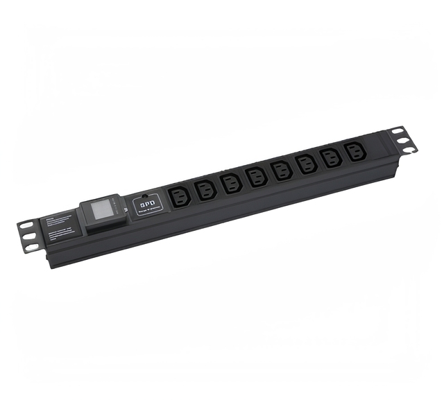 Manufacturer C13 C19 Heavy Duty Rack Mount Aluminum Alloy Smart Power Strip Surge Protector PDU 20A 8-Outlet Electrical Plug