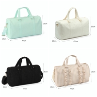 Sac de sport en nylon unisexe, grand, léger, pour la gym, les voyages, les week-ends, les séjours d'une nuit, sac à main pour hommes et femmes, sac à bagages