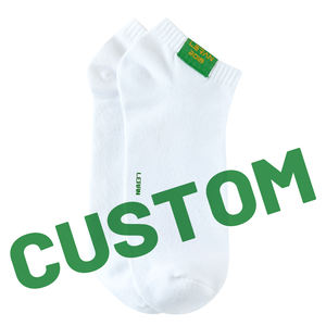 Venta al por mayor de calcetines de punto personalizables para hombre, calcetines blancos lisos de algodón para hombre, calcetines deportivos de Jacquard personalizados ecológicos - Product Image 1