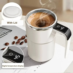 Rechargeable <strong>Automatic</strong> Coffee Cup with Temperature Display Portable 304 Stainless Steel <strong>Stirrer</strong> for Milk Chocolate Mocha - Product Image 6