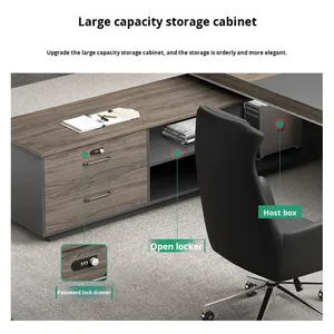 Conjunto de Silla de Oficina para Jefe, Supervisor, Ejecutivo, Escritorio de Lujo Ligero, Minimalista, Moderno, Nivel E0 - Product Image 4