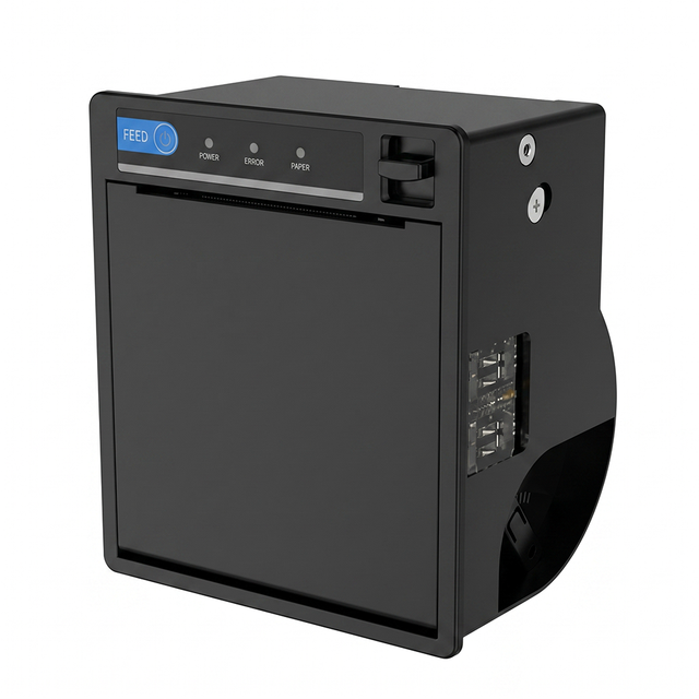 Cashino EP-380 80mm Kiosk Panel Mount Thermal Receipt Bus Ticket Printer With Cover Lock for Self Service Kiosk Vending Machine