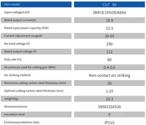 เครื่องตัดพลาสมาอากาศแบบพกพา Cut80/85ด้วยเครื่องตัด80amp พลาสมาอากาศแบบพกพา - Product Image 4