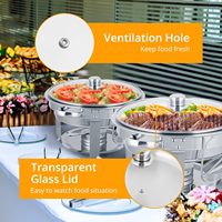 Chauffe-Plat Portable Professionnel de Luxe pour Hôtels et Mariages, Chauffe-Plat à Combustible pour Buffet, Ensemble de Restauration