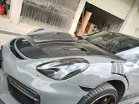 适用于保时捷 981 碳纤维车身套件 981 升级版 GT4 RS 风格碳纤维引擎盖保险杠