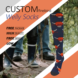 Welly, <span class=keywords><strong>calcetines</strong></span> deportivos hasta la rodilla con diseño <span class=keywords><strong>de</strong></span> animales personalizados, equipo <span class=keywords><strong>de</strong></span> punto <span class=keywords><strong>de</strong></span> alta calidad con logotipos <span class=keywords><strong>de</strong></span> puños en la parte inferior del cuerpo <span class=keywords><strong>para</strong></span> <span class=keywords><strong>calcetines</strong></span> Welly - Product Image 1
