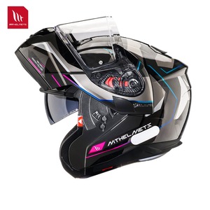 Casque relevable MTHELMETS en ABS, double visière, déverrouillage rapide, homologué ECE, intérieur entièrement amovible, design graphique, casques de moto - Product Image 2