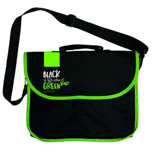 ARDA - Borsa Messenger Nera e Verde 37x30cm - Nuova Collezione - Product Image 1