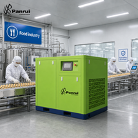 Compresseur d'air à vis Panrui 10HP 20HP 50HP 75HP 100HP 10-13 Bar ISO 8573 Classe 0, sans huile, lubrifié à l'eau, pour applications alimentaires et médicales