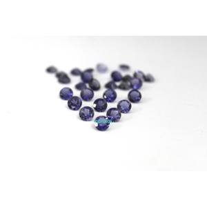 Pierre précieuse naturelle Iolite bleue de 3 mm 0,109 Ct, taille ronde brillante, remplie de fractures, pour bijoux, M K Corporation Gemstone Iolite - Product Image 2
