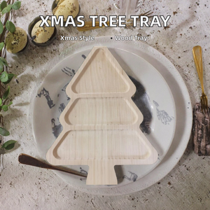 Bandeja Clásica Ecológica de Madera para Servir Postres y Bocadillos en Fiestas Navideñas - Product Image 2