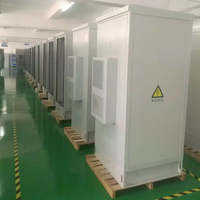 Armoire de télécommunications industrielle EVS, batterie lithium intégrée 48V 200Ah, alimentations 380V CC, sortie 3000W, fréquence extérieure, 8 prises