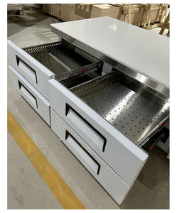 Banco <span class=keywords><strong>Frigorifero</strong></span> <span class=keywords><strong>Orizzontale</strong></span> a Quattro <span class=keywords><strong>Cassetti</strong></span> per Cucina Commerciale di Grande Capacità - Product Image 5