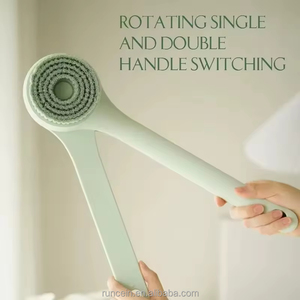 2025 meilleure vente léger Silicone bain brosse longue en plastique douche pied vache électrique Massage épurateur cuir chevelu visage chamois mélange - Product Image 5