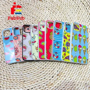 Casing ponsel kaca Tempered TPU 2D dudukan telepon seluler sublimasi untuk cetak kustom selubung telepon seluler sublimasi