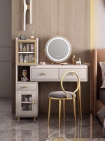 Coiffeuse blanche minimaliste, mobilier de chambre, table de maquillage, commodes, ensembles de chambre, panneau mélaminé moderne, personnalisable