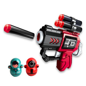 Pistola de Juguete de Bolas Blandas Roja y Negra, Juguete de Plástico para Juegos de Disparos para Niños - Product Image 1