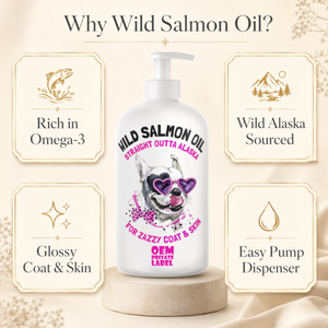 Vloeibare visolie van wilde zalm met EPA, DHA, vetzuren voor de gezondheid van de huid en vacht van honden, rijk aan eiwitten, snelle opname, vitaminen en mineralen - Product Image 3